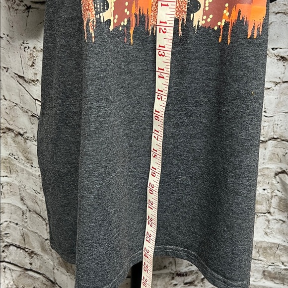 Women’s “Thankful” Graphic Tee Charcoal Gray Fall T-Shirt XXL - Picture 6 of 8